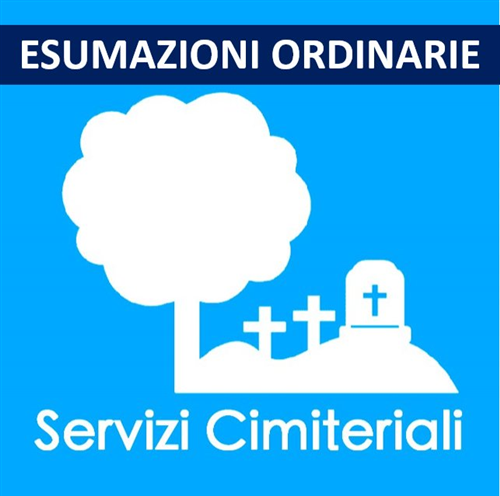 Cimitero Comunale - Programma esumazioni ordinarie 1^ campo a destra